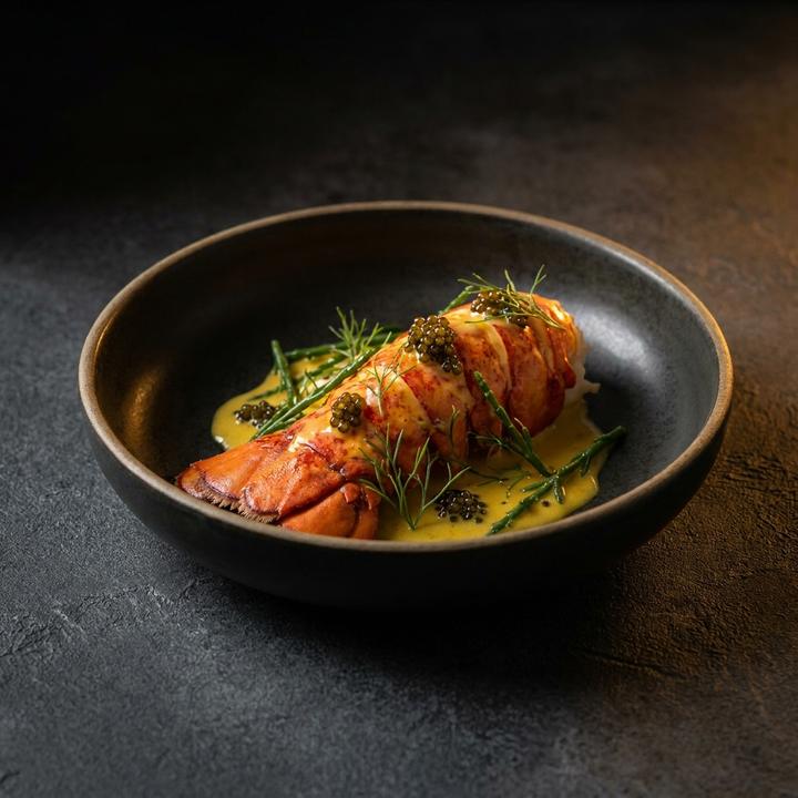Butter-poached lobster with saffron beurre blanc and caviar